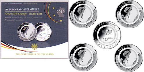 50 Euro 5 x 10 Euro Brd Luft bewegt 2019 In der Luft Pp (..., Postzegels en Munten, Munten | Europa | Euromunten, Verzenden