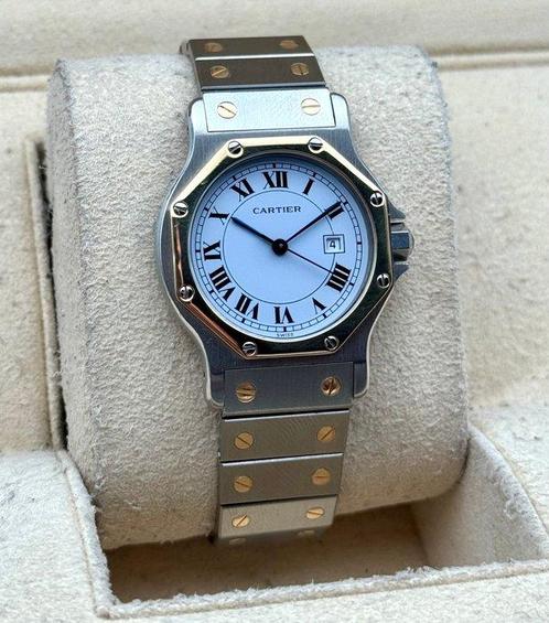 Cartier - Santos Octagon - 2966 - Unisex - 1990-1999, Sieraden, Tassen en Uiterlijk, Horloges | Heren