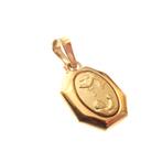Gouden hanger van de doop van een kind/baby (religieus), Ophalen of Verzenden, Gebruikt, Goud, Overige merken