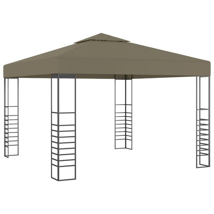 vidaXL Tuinpaviljoen 180 g/m² 3x3 m taupe, Tuin en Terras, Partytenten, Nieuw, Verzenden