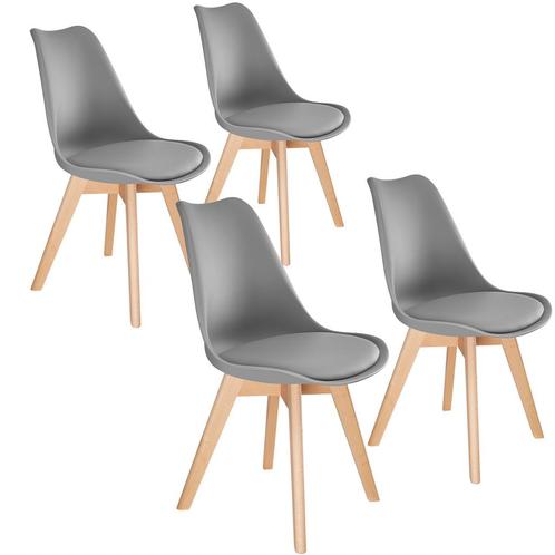 Eetkamerstoelen Frederikke - grijs, Set van 4, Huis en Inrichting, Stoelen, Verzenden