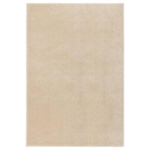 vidaXL Vloerkleed kortpolig 160x230 cm beige, Huis en Inrichting, Stoffering | Tapijten en Kleden, Beige, Nieuw, Verzenden