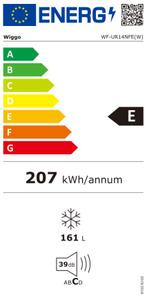 Wiggo WF-UR14NFE(B) - Vrijstaande Vriezer - Zwart - No Frost, Verzenden, Nieuw