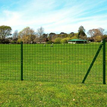 vidaXL Euro hek 10x1,7 m staal groen beschikbaar voor biedingen