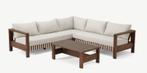 Hoek Loungeset Zambra Corner Wit Acacia The Outsider, Verzenden, Nieuw