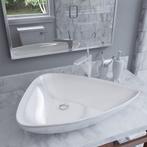 vidaXL Wastafel driehoekig 645x455x115 mm keramiek wit, Verzenden, Nieuw