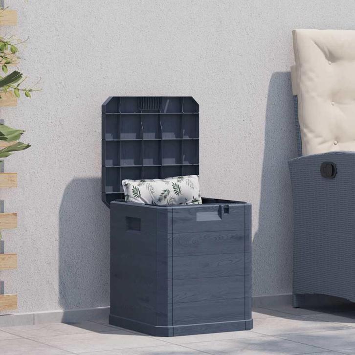vidaXL Opbergbox 90 L antraciet, Tuin en Terras, Overige Tuin en Terras, Nieuw, Verzenden