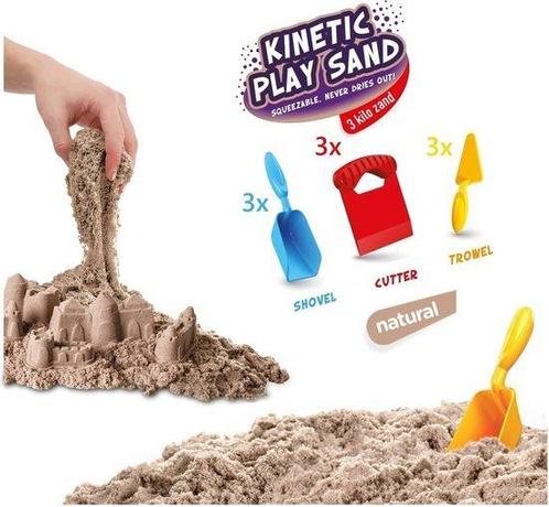 PLAY IT Kinetisch Zand 3 KG Bruin - Speelzand - Magic Sand, Kinderen en Baby's, Speelgoed | Educatief en Creatief, Knutselen, Bouwen