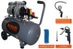 Kibani Super Stille Compressor 50 Liter + Luchtslang +, Nieuw, Kibani