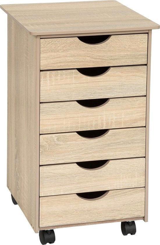 2dekans | tectake® - Ladekast / ladeblok met wieltjes -, Huis en Inrichting, Kasten | Ladekasten, Zo goed als nieuw, Ophalen of Verzenden