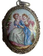 Reliekhouder - Zilver, Emaille, Porselein - 1800-1850 -, Sieraden, Tassen en Uiterlijk, Antieke sieraden