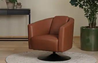 Cognac fauteuils, Huis en Inrichting, Fauteuils, Nieuw, Leer, Ophalen of Verzenden