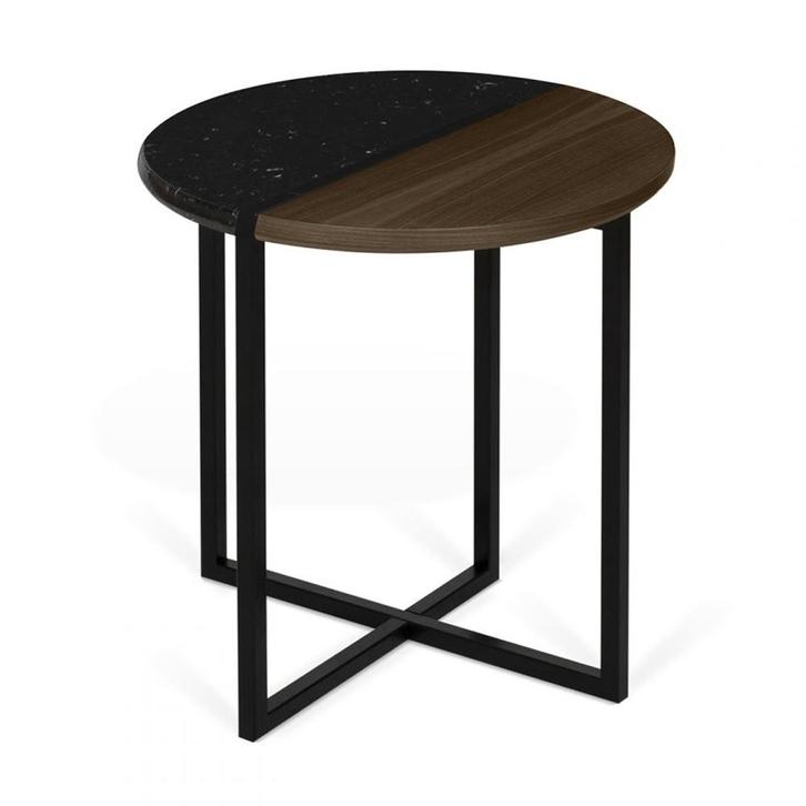 *WOONWINKEL* TemaHome Sonata Tafeltje Walnoot En Zwart Marme, Huis en Inrichting, Tafels | Salontafels, Nieuw, Verzenden