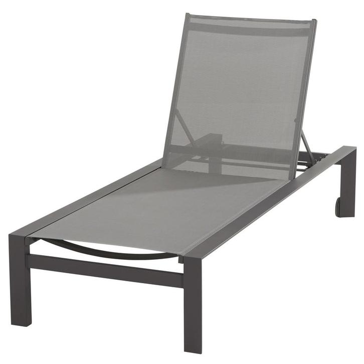 Tropic verrrijdbaar ligbed antraciet Taste 4SO, Tuin en Terras, Ligbedden, Nieuw, Aluminium, Ophalen of Verzenden