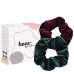 Luxury Velvet Scrunchie Duo Set - Dark Green & Burgundy, Sieraden, Tassen en Uiterlijk, Uiterlijk | Haarverzorging, Nieuw, Overige typen