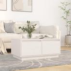 vidaXL Salontafel 80x50x35 cm massief grenenhout wit, Huis en Inrichting, 50 tot 100 cm, Verzenden, Nieuw, 50 tot 100 cm