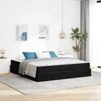 vidaXL Bedframe Zwart 180 x 200 cm Fluweel, Huis en Inrichting, Slaapkamer | Bedden, Verzenden, Nieuw, Zwart, Hout