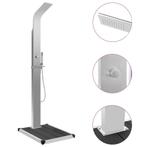 vidaXL Buitendouche met bak HKC roestvrij staal, Verzenden, Nieuw