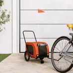 vidaXL Hondenfietstrailer oxford stof en ijzer oranje en, Verzenden, Nieuw