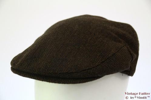 flatcap Platte pet Hawkins vissengraat bruin 57, 58, 59, 60, Kleding | Heren, Hoeden en Petten, Pet, Nieuw, Ophalen of Verzenden