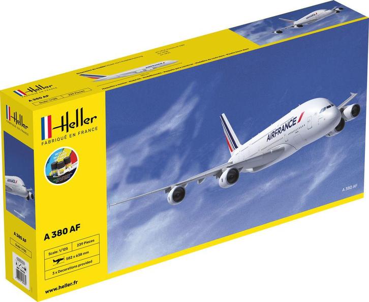 Heller 56436 STARTER KIT A 380 AF Bouwpakket Schaal 1:125, Hobby en Vrije tijd, Modelbouw | Vliegtuigen en Helikopters, Nieuw
