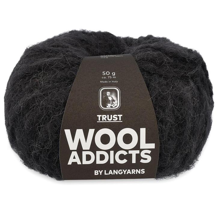 WoolAddicts Trust - 70 antraciet - Wol Garen, Hobby en Vrije tijd, Breien en Haken, Ophalen of Verzenden