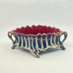 Jardinière - kobaltblauw, robijnrood interieur, vergulde, Antiek en Kunst, Antiek | Meubels | Tafels