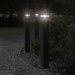 vidaXL Vloerlampen voor buiten 3 st met sensor 80 cm, Verzenden, Nieuw