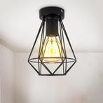 Industriële Plafondlamp Zwart | Ø22cm | Dimbaar | Incl. Lamp, Nieuw, Ophalen of Verzenden, Industrieel, vintage, retro, Metaal