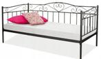 Bedframe 90x200 cm - met lattenboden - metaal - zwart, Kinderen en Baby's, Kinderkamer | Bedden, Ophalen of Verzenden, Gebruikt