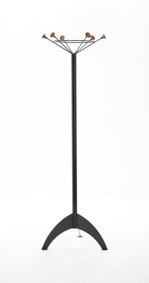 Staande garderobe zwart met 6 houten bollen, Huis en Inrichting, Woonaccessoires | Kapstokken, Overige typen, Gebruikt, Ophalen of Verzenden