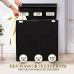 2dekans | MiRi Opvouwbare Wasmand – 3 Vakken met Deksel –, Huis en Inrichting, Badkamer | Badtextiel en Accessoires, Ophalen of Verzenden