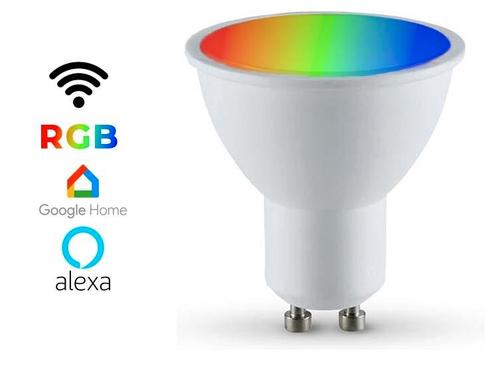 QNECT Slimme Wi-Fi LED GU10 lamp - RGB, Huis en Inrichting, Lampen | Losse lampen, Nieuw, Verzenden
