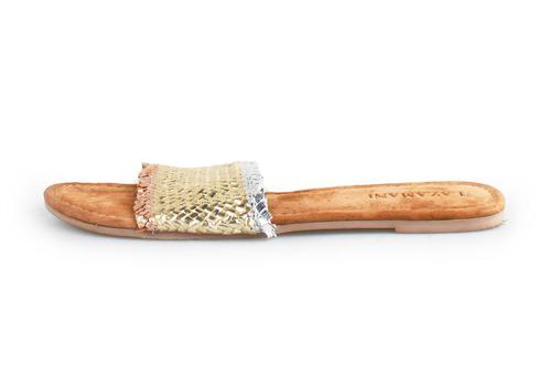 Lazamani Slippers in maat 42 Goud | 10% extra korting, Kleding | Dames, Schoenen, Overige kleuren, Zo goed als nieuw, Slippers