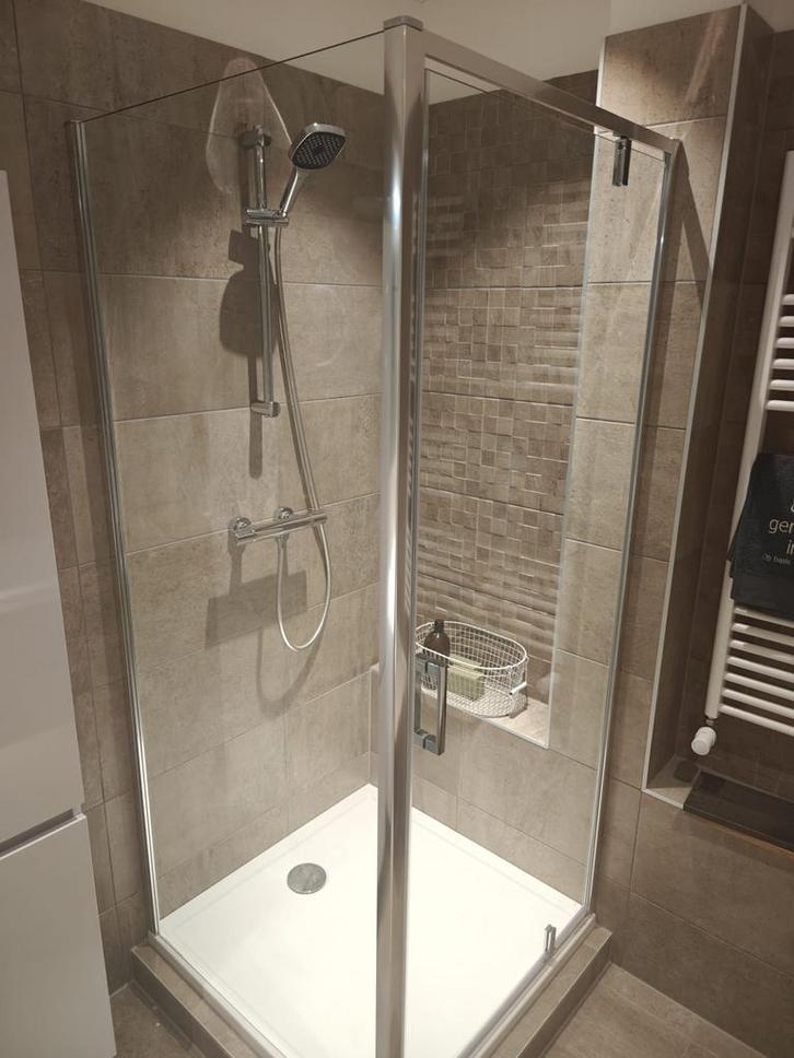 Douchecabine 90x90cm met gratis douchebak 0084, Doe-het-zelf en Verbouw, Sanitair, Douche, Nieuw, Chroom, Glas, Ophalen