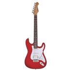 Aria STG-004 CA Candy Apple Red Stratocaster elektrische, Muziek en Instrumenten, Snaarinstrumenten | Gitaren | Elektrisch, Ophalen of Verzenden