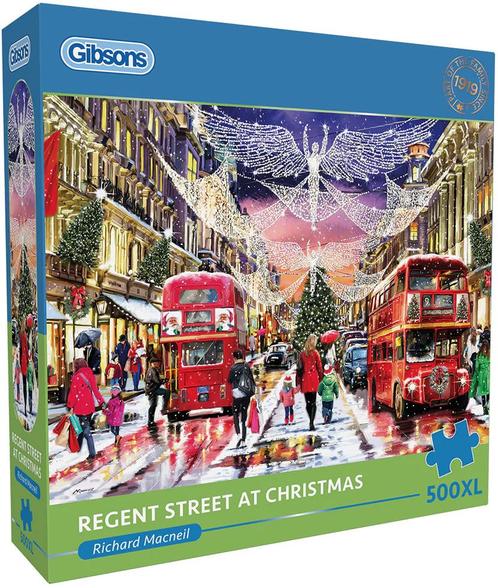 Regent Street at Christmas Puzzel (500 XL stukjes) | Gibsons, Hobby en Vrije tijd, Denksport en Puzzels, Nieuw, Verzenden