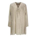 Frogbox • blouse jurk met motief • 36, Kleding | Dames, Verzenden, Beige, Nieuw, Maat 36 (S)