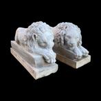 sculptuur, Coppia leoni - 20 cm - Paartje leeuwen Canova -