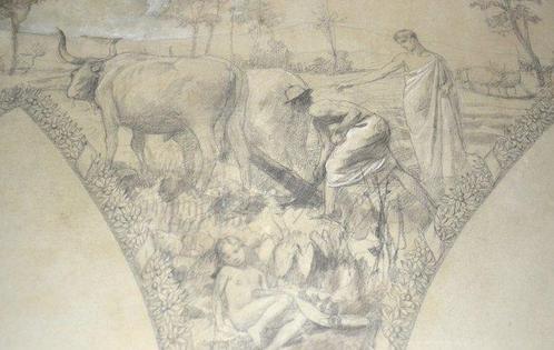 Mario Spinetti (1859-1915) - Affresco per il Grand Hotel di, Antiek en Kunst, Kunst | Schilderijen | Klassiek