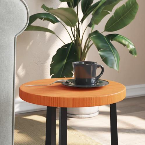 vidaXL Tafelblad rond Ø30x2,5 cm massief grenenhout wasbruin, Huis en Inrichting, Tafels | Eettafels, Nieuw, Verzenden