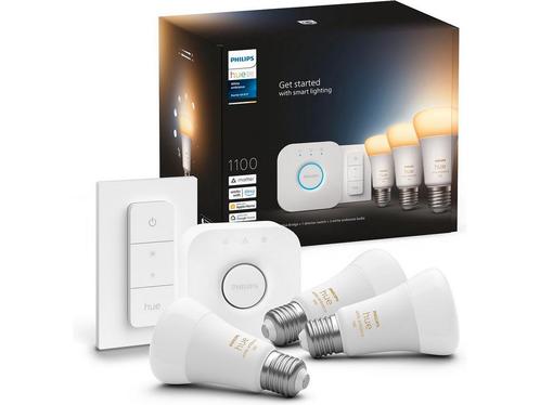 Philips Hue starterkit - warm tot koelwit licht - 3 lampen -, Huis en Inrichting, Lampen | Losse lampen, Zo goed als nieuw, Verzenden