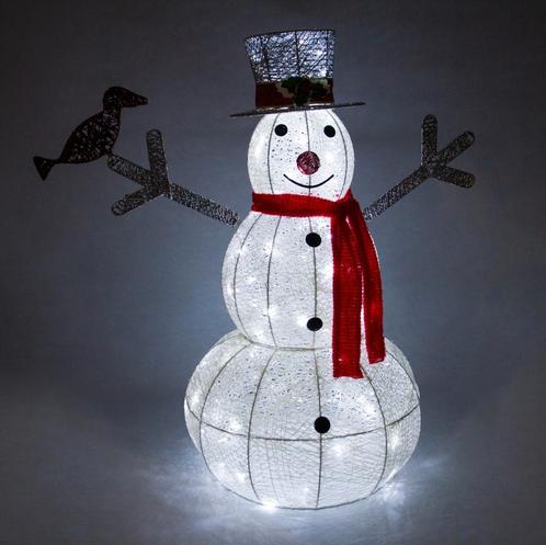 Verlichte Sneeuwpop LED- 100 lampjes, Diversen, Kerst, Nieuw, Verzenden