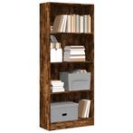 vidaXL Boekenkast 60x24x143 cm bewerkt hout gerookt, Huis en Inrichting, Kasten | Boekenkasten, Verzenden, Nieuw, Overige houtsoorten