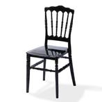 Wedding Chair Napoleon | Zwart | Stapelbaar |, Verzenden, Nieuw in verpakking