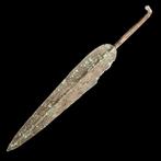 Vroege Griekse Bronzen Speerpunt - Wapen van een Oude, Antiek en Kunst
