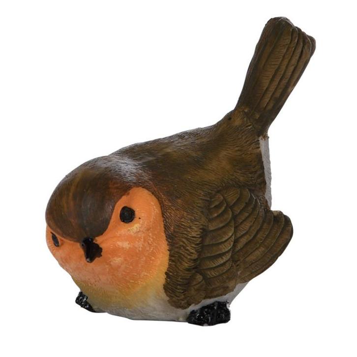 Beeldje roodborstje type 3 van 11 cm - Decoratie vogels, Huis en Inrichting, Woonaccessoires | Overige, Ophalen of Verzenden