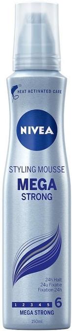 NIVEA STYLING MOUSSE MEGA STRONG SPUITBUS 150 ML, Sieraden, Tassen en Uiterlijk, Uiterlijk | Haarverzorging, Nieuw, Verzenden