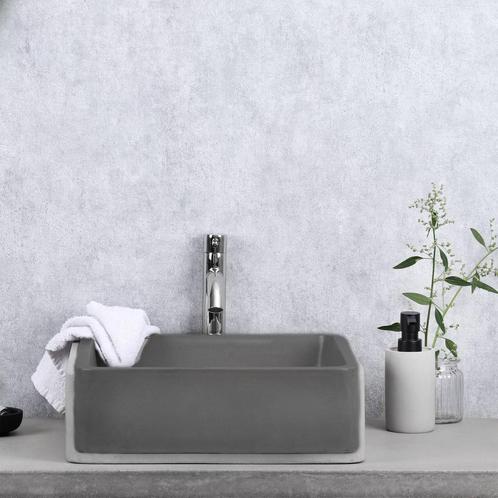Waskom Differnz Marba Vierkant 40x40x12 cm Beton Donker, Doe-het-zelf en Verbouw, Sanitair, Overige typen, Nieuw, Ophalen of Verzenden