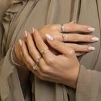 Gouden ring met diamant 18 krt, Sieraden, Tassen en Uiterlijk, Ringen, Verzenden, Zo goed als nieuw, Wit, Goud
